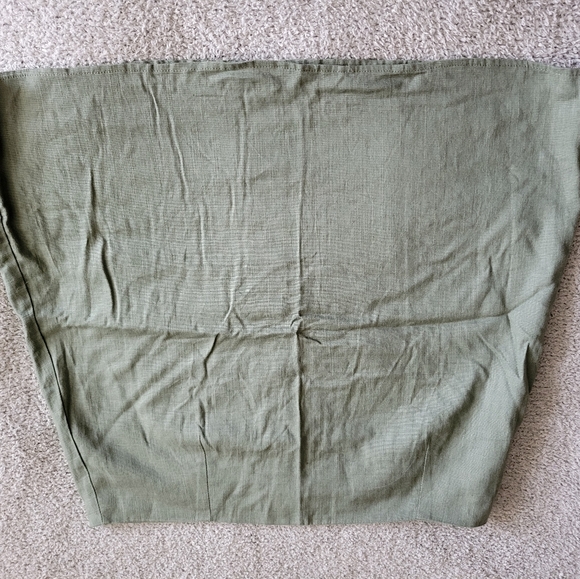 Blue Rain Embroidered Boho Linen Hippy Button Skirt Size Large - Picture 3 of 6